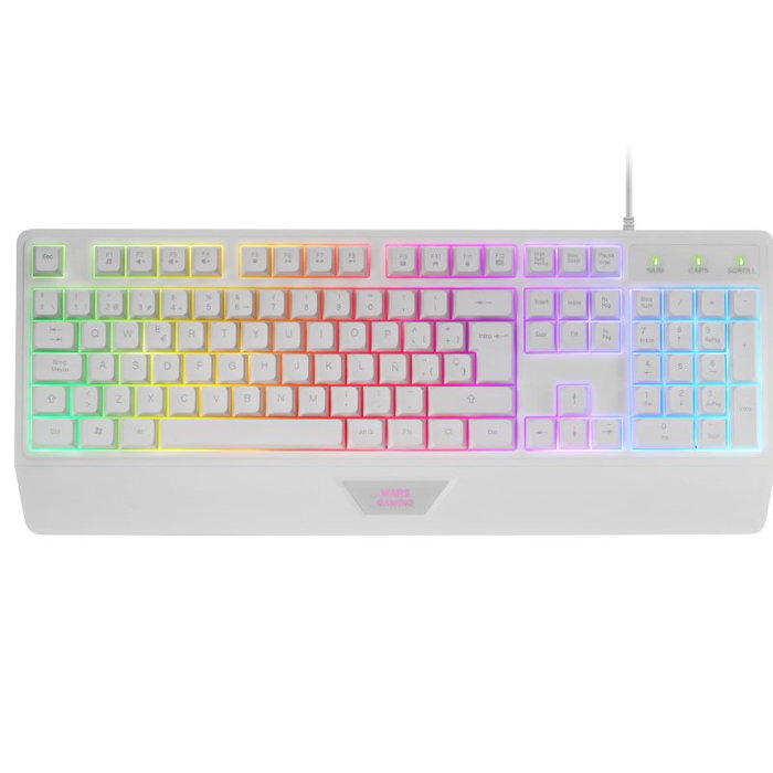 Mars Gaming Pack Gaming MCP124 Blanco con Teclado H-Mech, Ratón y Alfombrilla